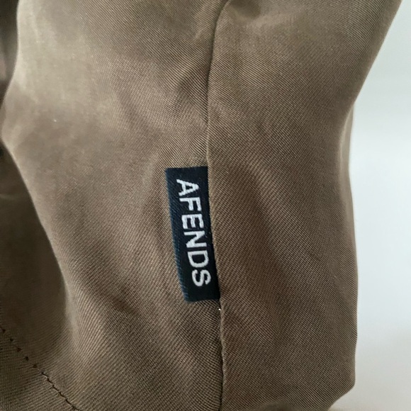 Afends Grace Cupro  V-neck Mini Summer Dress Coffee sleeveless size XL - Picture 10 of 15